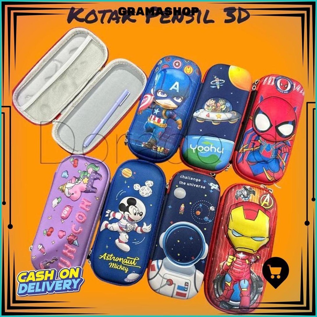 

Tempat Pensil Kotak Pensil 3D Karakter Cod