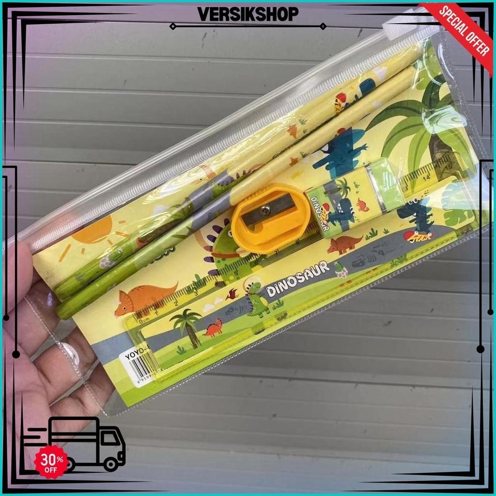 

Set Alat Tulis Anak Kartun Sekolah Tk Kotak Hadiah Set Pvc Ritsleting Tas Pensil Import. Sale