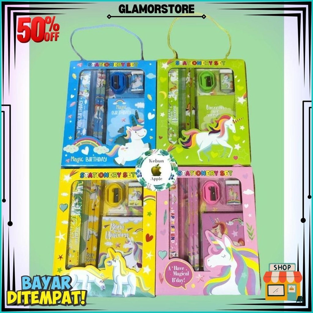 

Set Alat Tulis 6 In 1 / Set Stationary Alat Tulis Anak Bentuk Nanas Gratis Ongkir