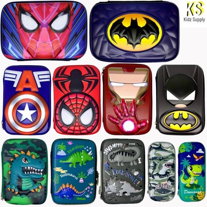 

Tempat Kotak pensil hardcase smiggle anak laki karakter timbul 3D