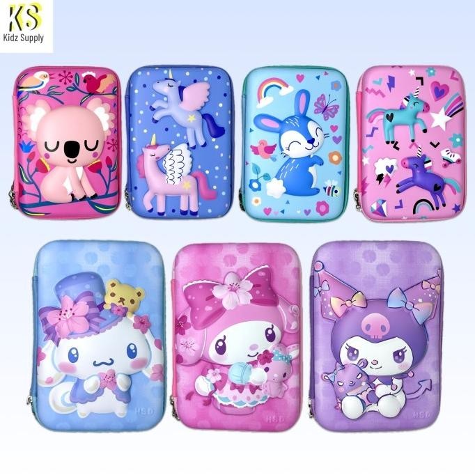 

Tempat Pensil Unicorn Kotak Pensil Anak Perempuan Hardcase 3D Lucu