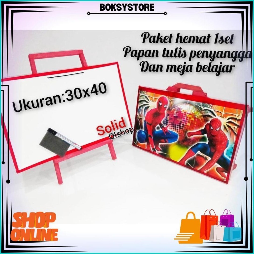 

1 Set Paket Hemat Alat Tulis/Papn Tulis Penyangga 30X40/Meja Belajar Karakter/Papan Tulis Murah/Papantulis Karakter/White Board/Papn Tulis Lengkap Dan Murah Promo