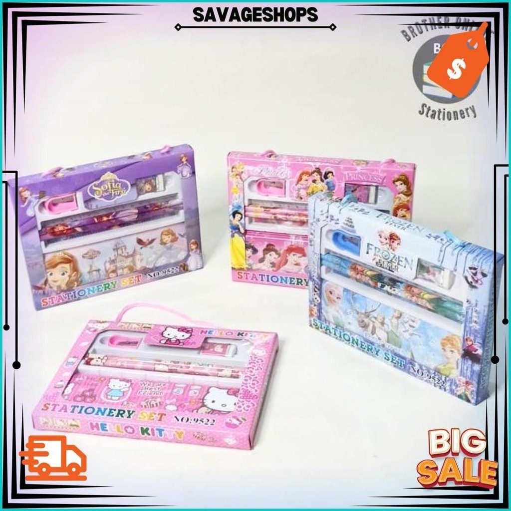 

Bos Set Alat Tulis Fancy Set/Stationery Set/Kado Anak/Hampers/Paket Cod