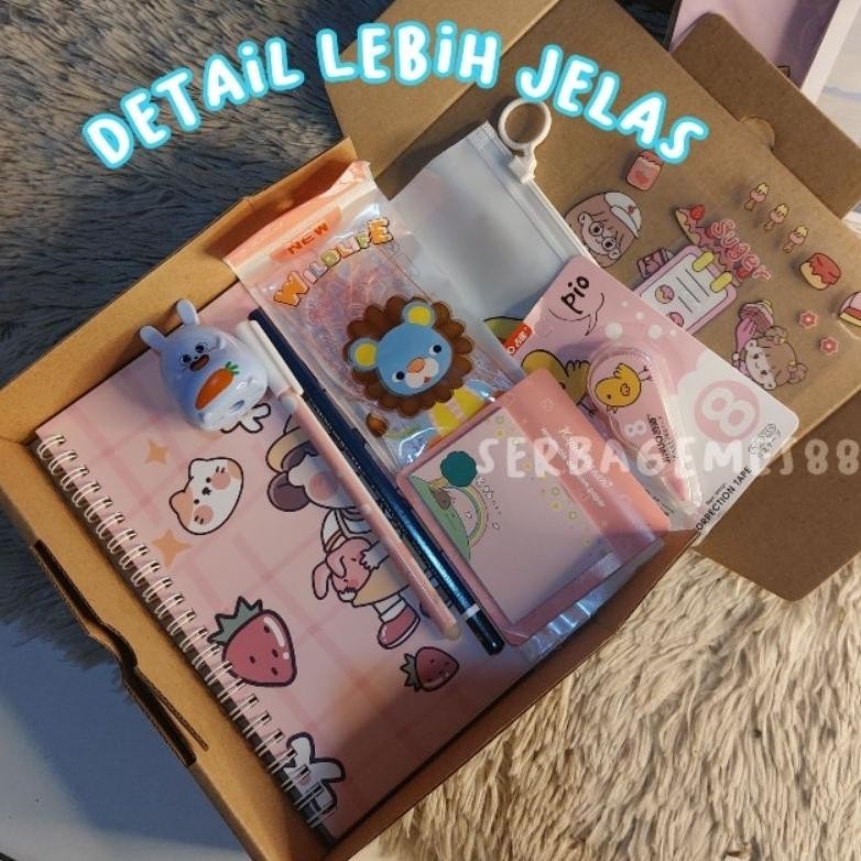 

Promo Spesial!! serbagemes88 - PAKET ALAT TULIS 10 in 1/ HAMPERS KADO GIFT / STATIONERY SET FANCY / ALAT TULIS SET / STATIONERY SET / PULPEN DAN BUKU Terlaris