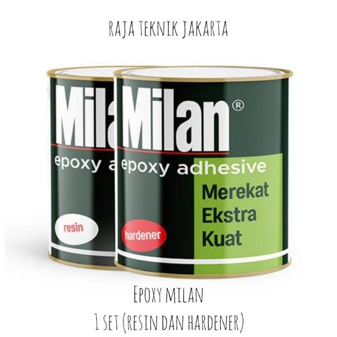 Lem Epoxy Milan Multifungsi Dua Komponen Resin Hardener Kaleng Besar