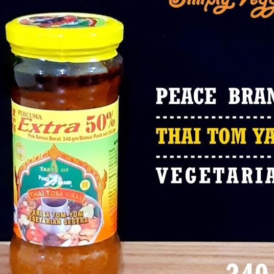 

Vegetarian Tom Yam Paste Peace Brand 340G / Pasta Tomyam Vegetarian