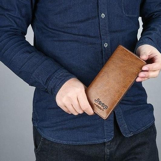 Dompet Pria JEEP Import Premium Dopet Panjang Kulit Asli Keren Terbaru