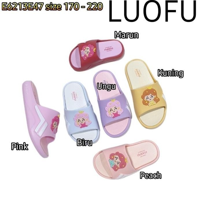 E6213E47 Luofu Original Jelly Sandal Karet Empuk Anak Selop Import