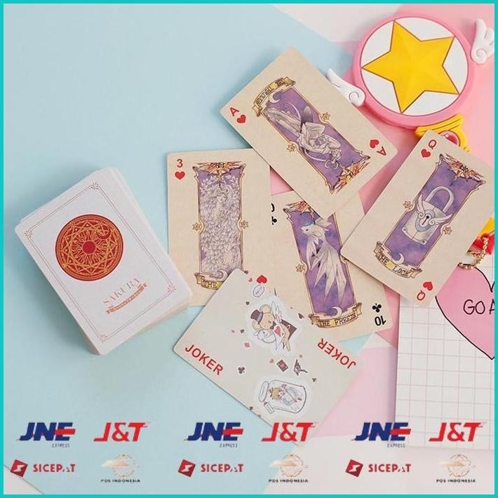 BISMILLAH CSRM KARTU REMI CARDCAPTOR SAKURA PLAYING CLOW CARD ANIME POKER E.COS DP30