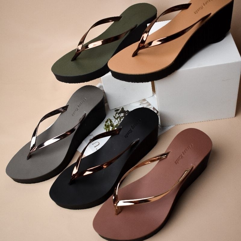 Sandal Karet Wanita // SANDAL WEDGES SPONS PREMIUM SPON 03 SANDAL JEPIT TINGGI 5CM