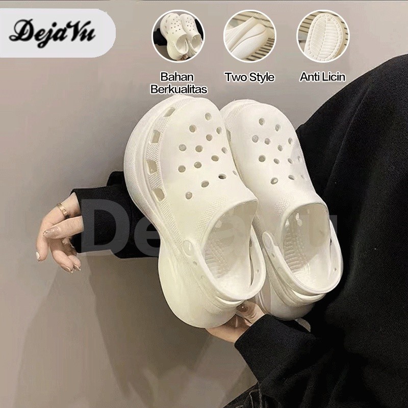 Sandal Karet Wanita // Dejavu Sendal Jelly Wanita Korea Sandal Wedges Wanita Platform Slop Rumah