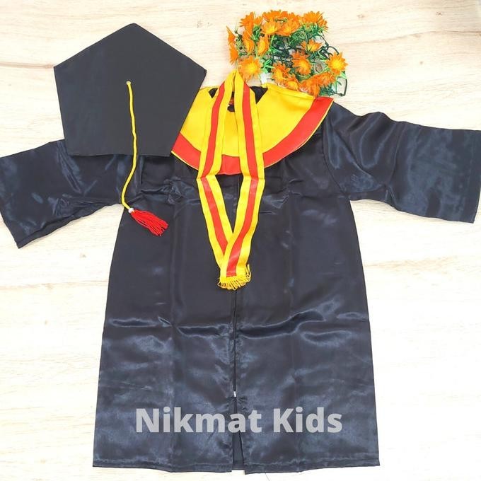 Baju Toga Anak Kostum Wisuda Anak Tk Laki Laki Perempuan Kuning Merah