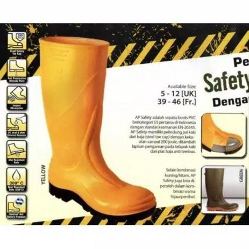 [Bayar Di Tempat] Ap Boots Safety S5 - Sepatu Safety Ap Boots Safety S5 Kuning Size