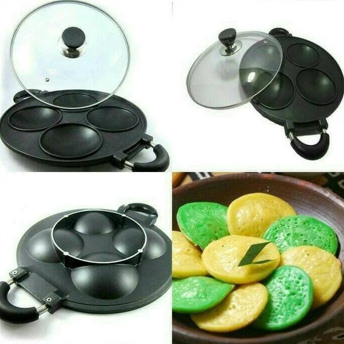 Cetakan Kue Serabi 4 Lubang Happy Call