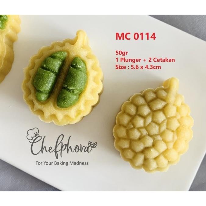 Cetakan Durian Nastar Taiwan Cookies Mooncake Plunger Kue Bulan 50Gr