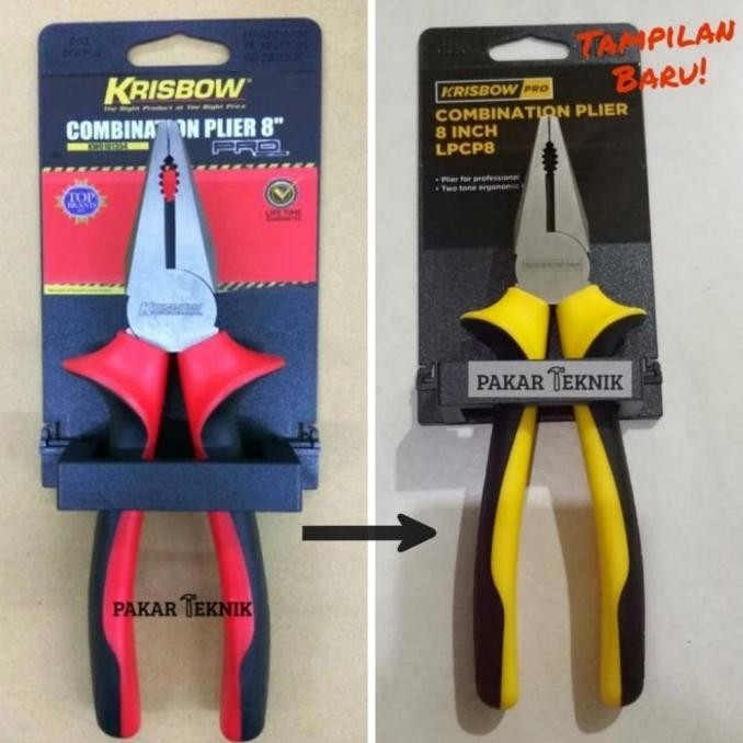 Tang Kombinasi 8 Inch / Combination Plier 8" Red Krisbow