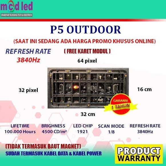 MODUL PANEL MODULE  P4 P5 P8 RGB FULL COLOR OUTDOOR
