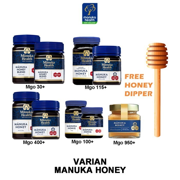 

Ready Manuka Honey Health MG0 950+ 400+ 263+ 155+ Madu murni premium Bpom
