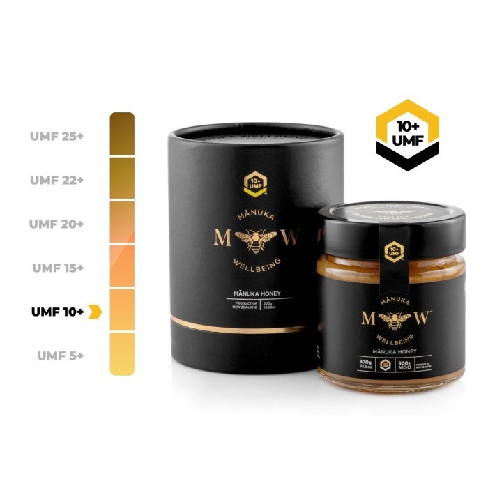 

Ready Manukawellbeing - Madu Manuka Wellbeing UMF 10+ / MGO 300, 300 Gram
