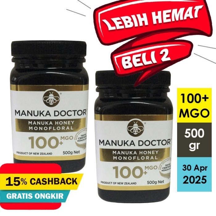 

Ready Madu MANUKA DOCTOR Manuka Honey MGO 100 500gr Monofloral