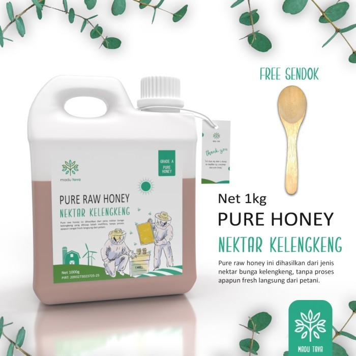 

Ready Madu Murni Tava Nektar Kelengkeng 1kg 100% Pure Raw Honey Asli Alami
