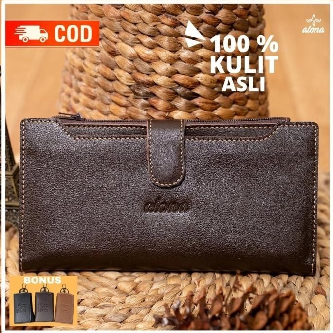 Dompet Kulit Asli Wanita Panjang Evelyn Wallet Branded Original