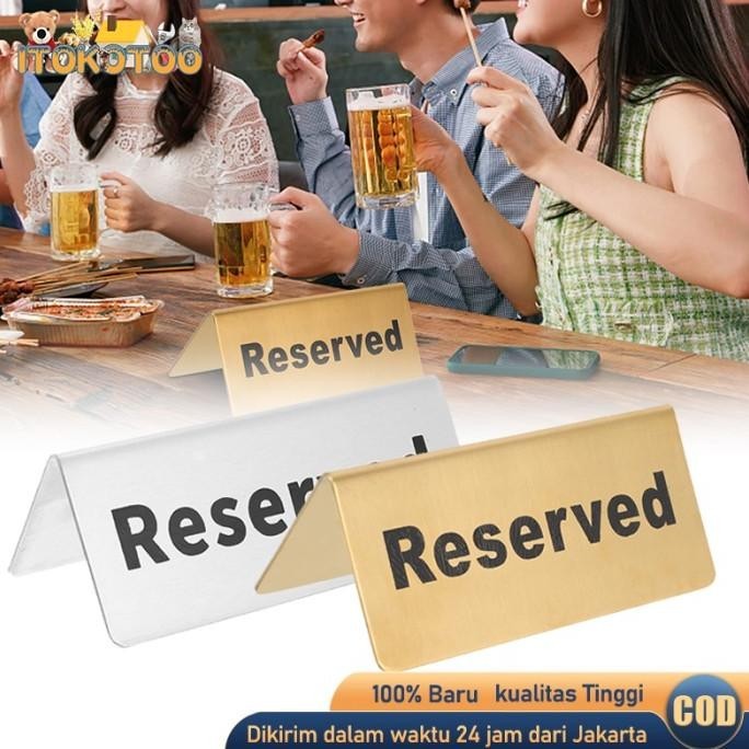 

Reserved Table Sign Stainless Papan Meja Tanda Reserved