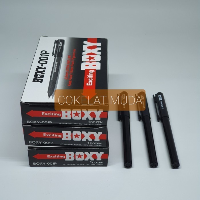 

Ready Pen / Pulpen Boxy 001P Waterproof (Lusin)