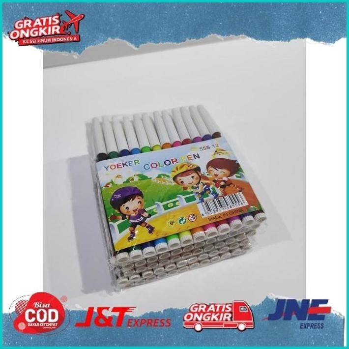 

[Ready] Toko1234. Spidol 12 Warna Harga Murah
