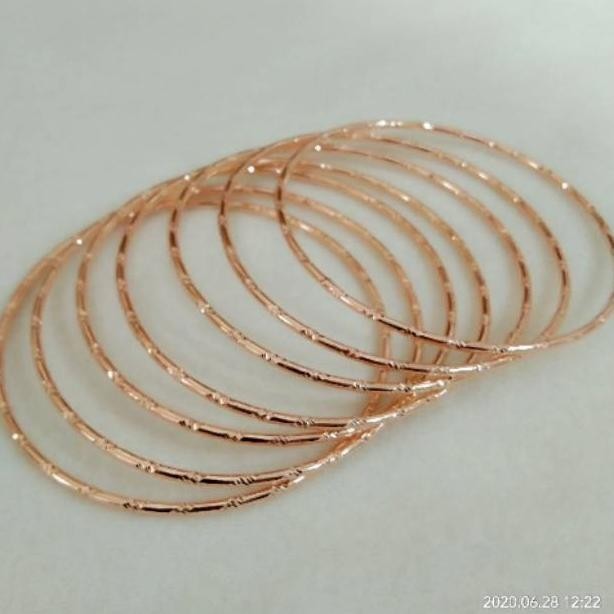 PL2530 gelang kroncong xuping dewasa perhiasan lapis emas isi 6 pcs