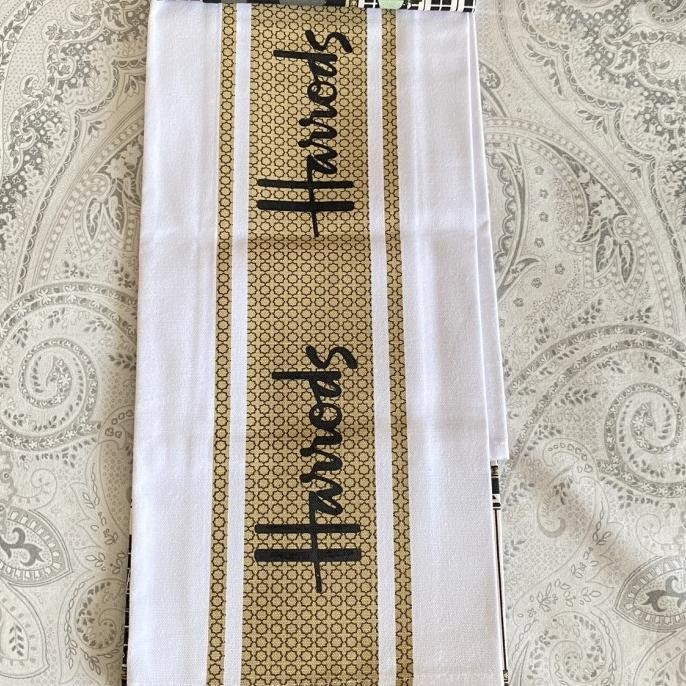 [Baru] Tea Towels Set Of 2 Harrods England Uk Original