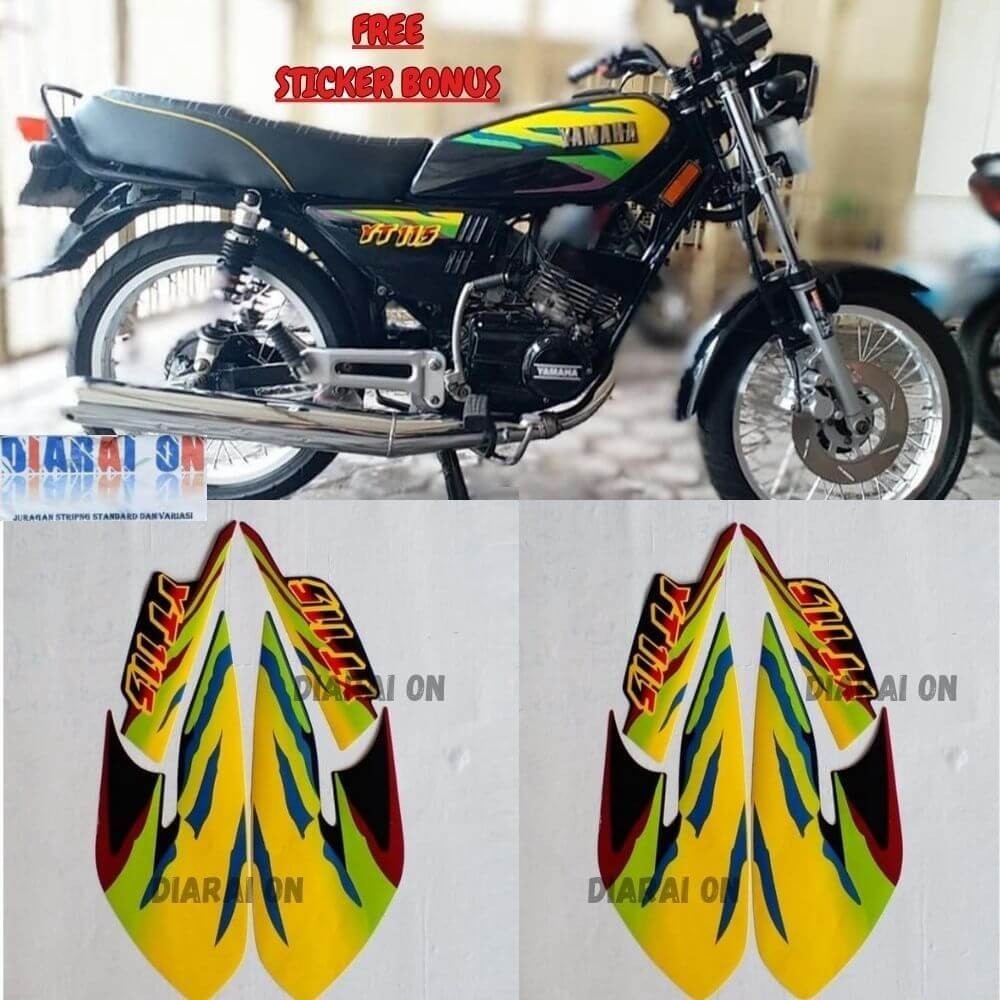 Striping Stiker Yamaha YT 115 YT115 Hijau Murah Diarai
