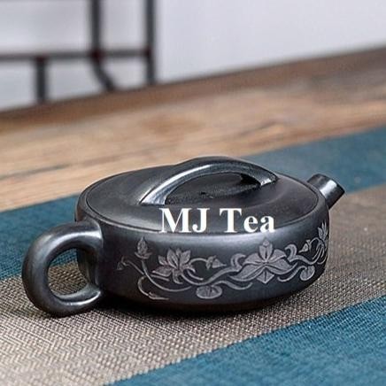 [Ready] Yixing Purple Clay Teapot Pure Hand-Carved Tile Han Clay Teapot