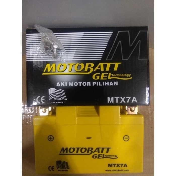 Aki Motor Bajaj Pulsar Ns 200 Motobatt Mtx7A Aki Kering/Aki Gel