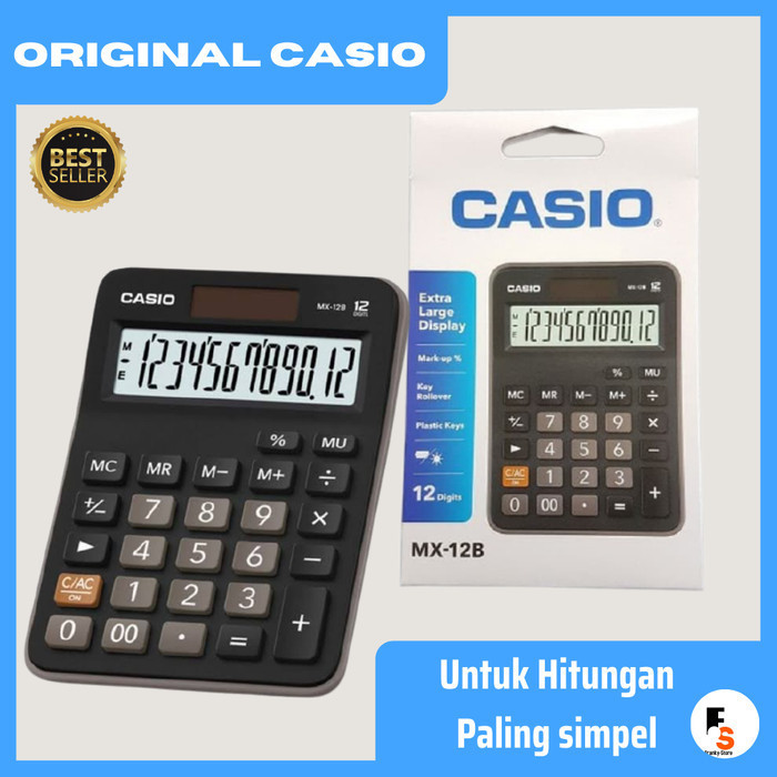 

Ready Casio mx 12B Kalkulator Dagang 12 Digit Simpel Standart Warna Hitam