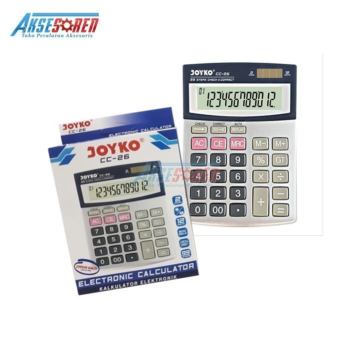 

Ready Kalkulator 12 Digit Joyko [CC-26] Check Correct / Calculator Office