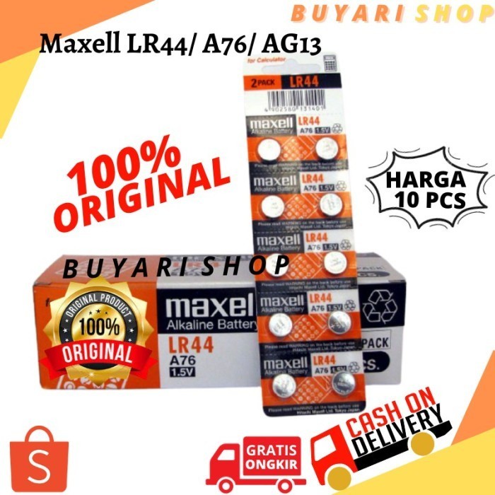 

Ready Populer [10 Pcs 1 Lembar] Baterai Kalkulator Joyko LR44 Citizen Casio