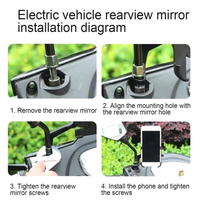 Holder Motor Kaca Spion Bahan Besi Metal Universal Holder Spion 03-H2