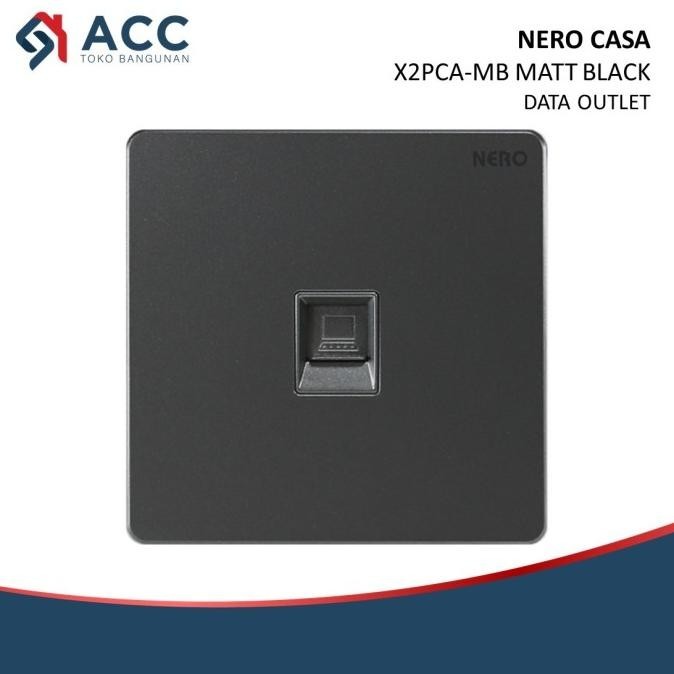 Nero Casa X2Pca-Mb Matte Black Nero Stop Kontak Data Internet Cat 6