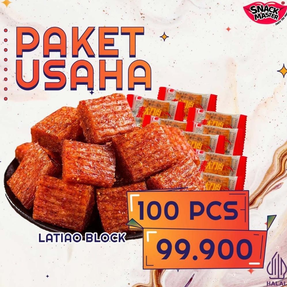 

[BUSINESS PACKAGE] Paket Usaha Hemat Latiao Block isi 100 Pcs dan Konjac 60 Pcs | Stik Mala Paket Usaha Spicy Snack HALAL AS76