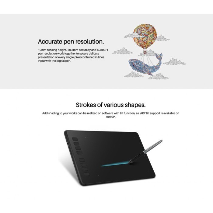 

HUION H950P Graphic Digital Drawing Pen Tablet Design Alt H640P HS611