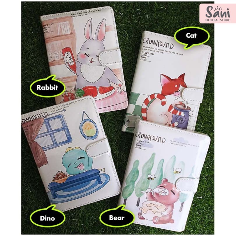 

Sani | Monthly Planner Hardcover Glossy / Agenda Kunci Magnet - CHOWHOUND - Rabbit (ATK)