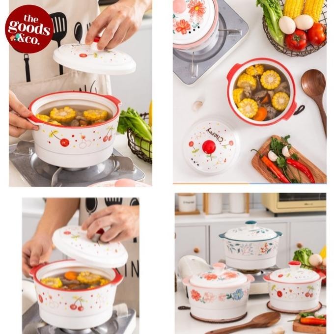 [Ready] Panci Keramik Tahan Panas Panci Keramik Jepang Panci Sup