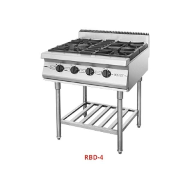 [Baru] Getra Rbd-4 Gas Open Burner With Stand Kompor Skala Besar 4 Tungku