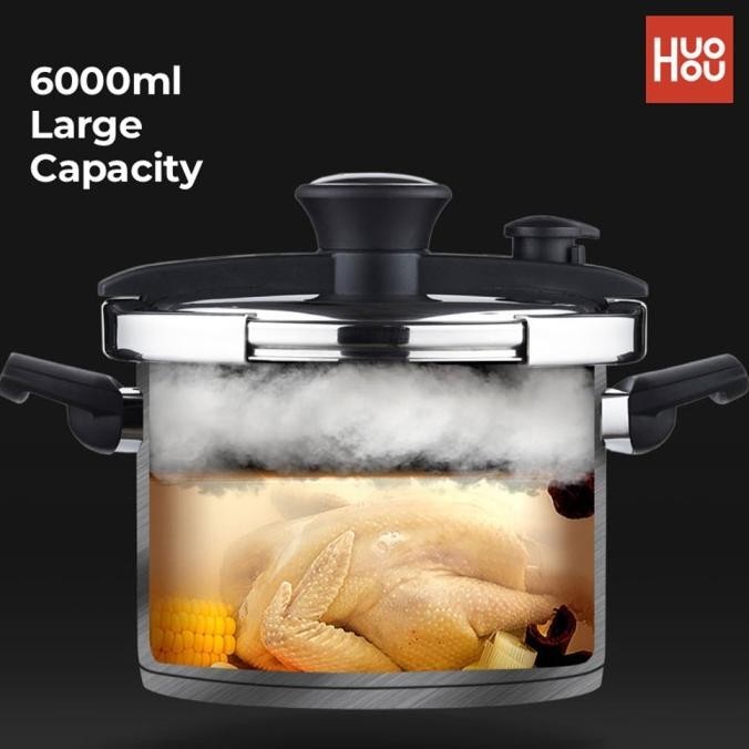 [New] Huohou Panci Presto Stainless Steel 304 Pressure Cooker