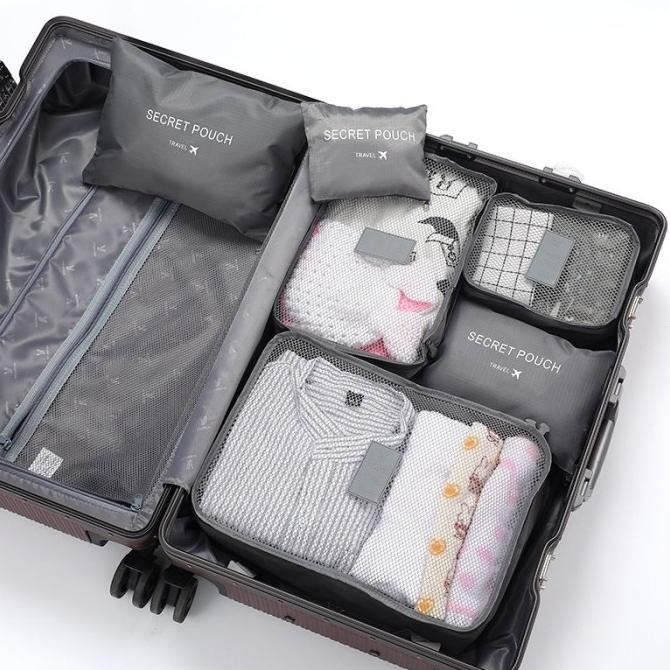 Tas Travel Laundry Pouch Set Bag Secret Pouch Traveling Storage