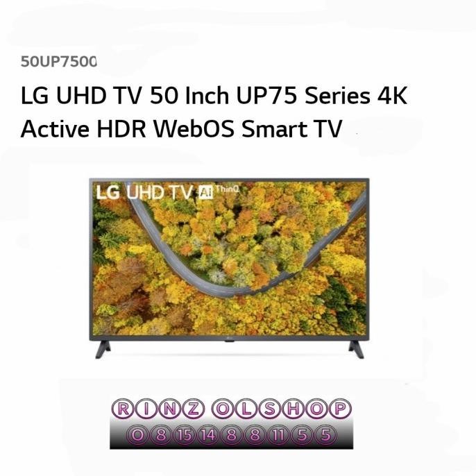 [Baru] Led Tv Lg 50Up7500 Smart Tv Uhd 4K Hdr 50Up7500Ptc