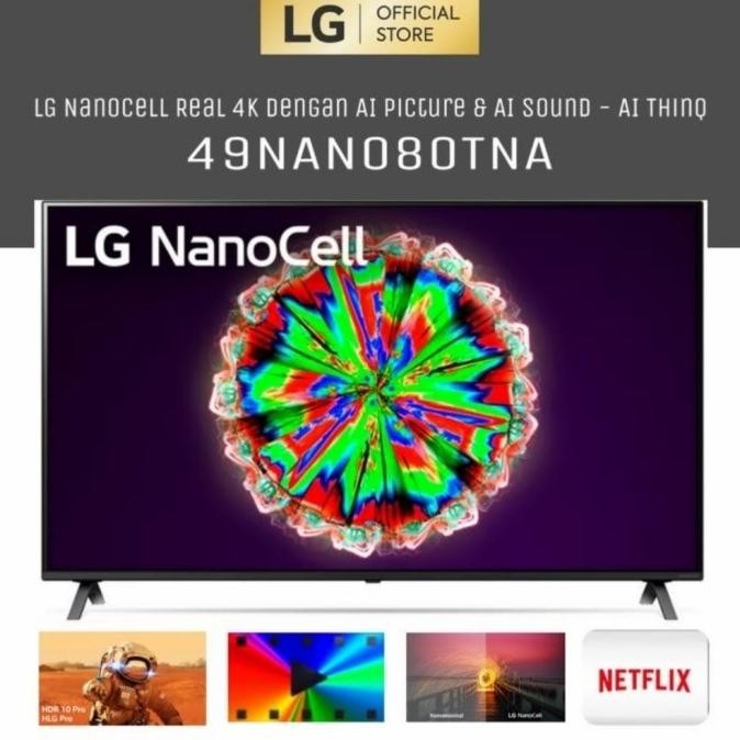 [Ready Stock] Lg Led Uhd Tv Nano Cell 49 Inch 49Nano80 Garansi Remi