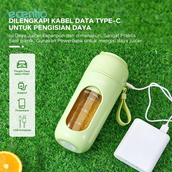 ecentio Juicer portable Blender 12 mata pisau 350ml Juicer Kualitas Terbaik