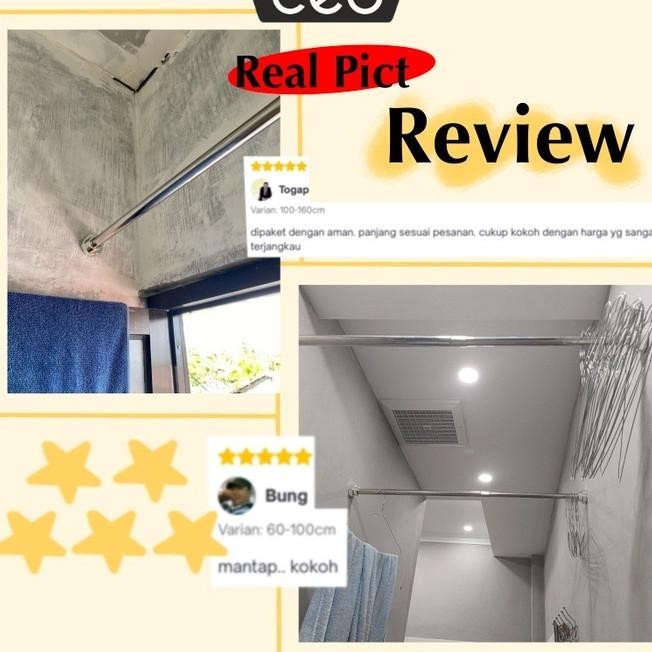 Ceo Tiang Gantungan Serbaguna Teleskopik Tiang Gantungan Baju Hanger Kirataso